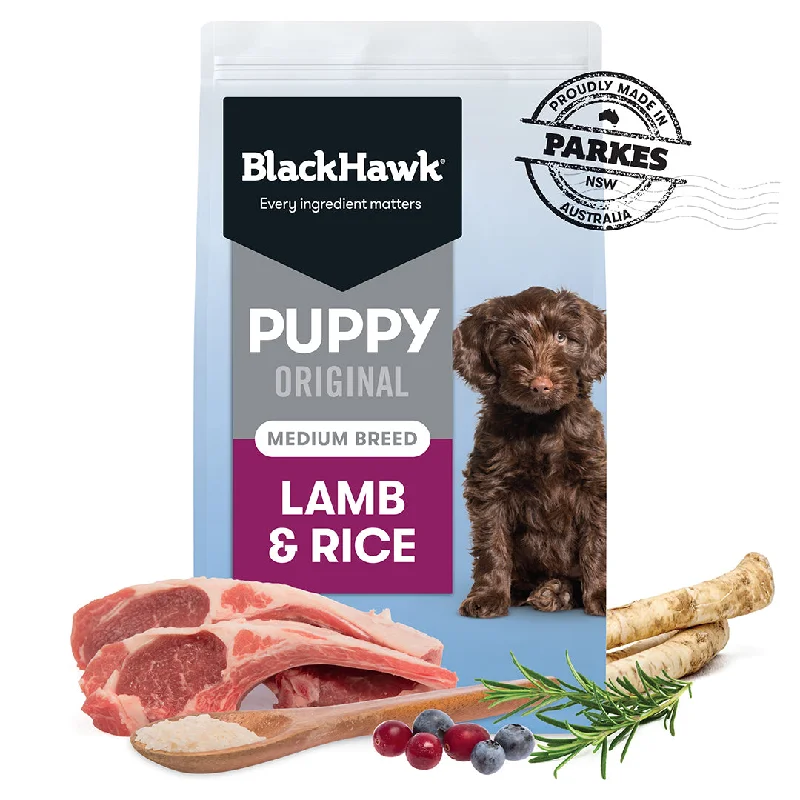 Black Hawk Puppy Food for Medium Breeds – Original Lamb & Rice