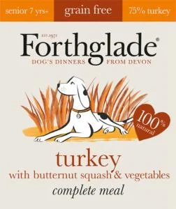 Forthglade Grain Free Senior Turkey, Butternut Squash & Vegetables 395g