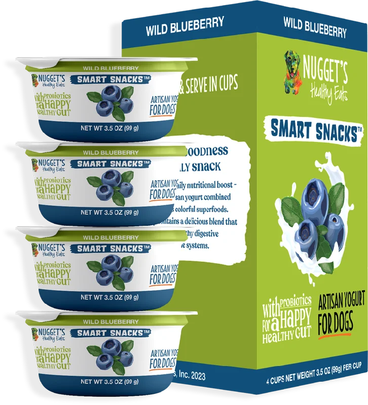 Nugget's Healthy Eats Frozen Smart Snacks Artisan Yogurt Wild Blueberry for Dogs