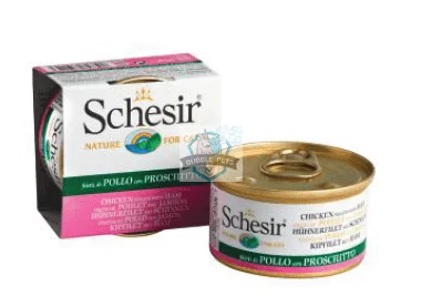 Schesir Chicken Fillets with Ham In Jelly Canned Cat Food