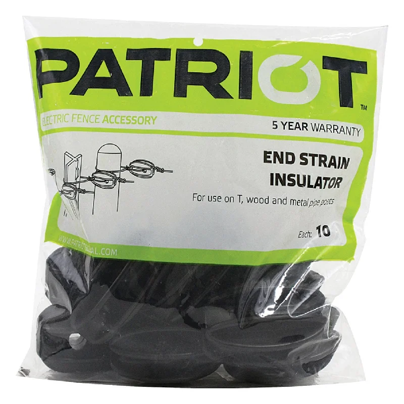 Patriot black end strain insulator (10 pack)