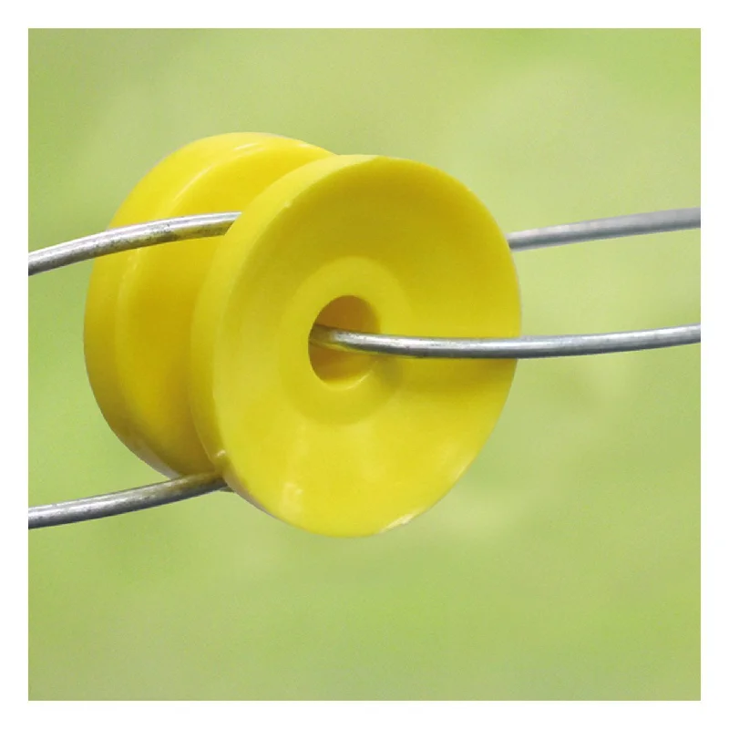 Patriot corner bobbin insulator - yellow (10 pack)