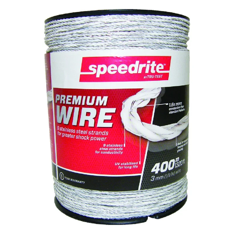 Speedrite 9 strand polywire 1320' - white