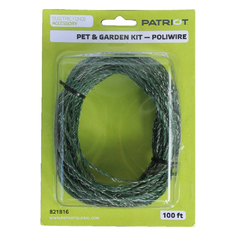 Patriot Poliwire pet and garden wire 100' green