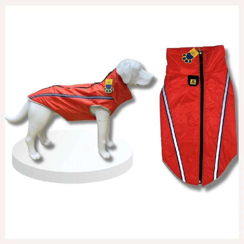 A+a Pets' Luxurious Rain & Wind' Protector Jacket for Dogs - Red