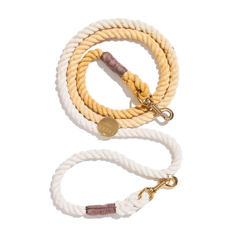 Butterscotch Cotton Rope Dog Leash | Bolt Snaps, Adjustable