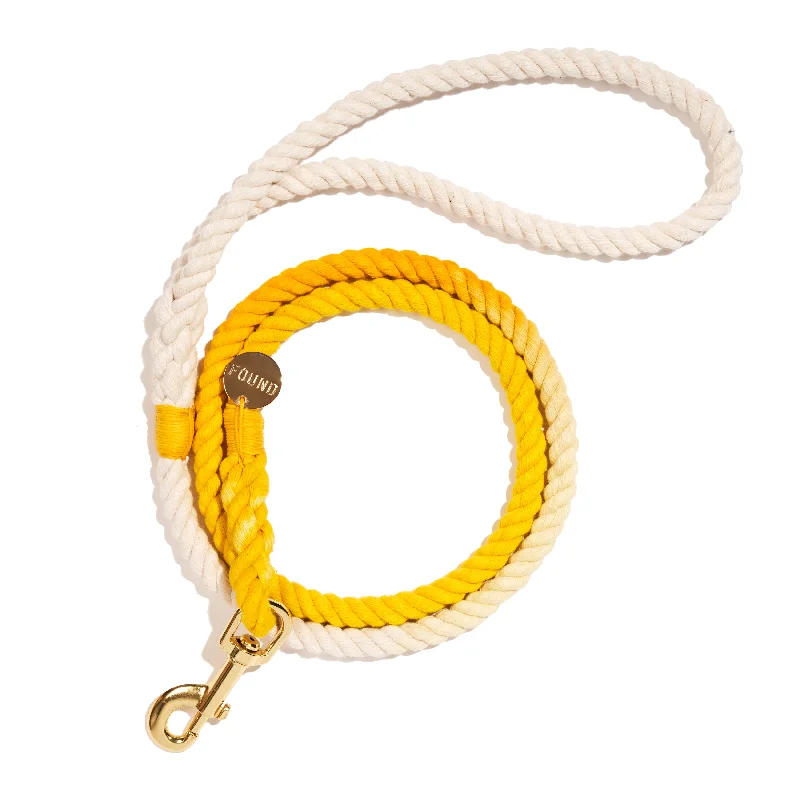 Butterscotch Cotton Rope Dog Leash, Standard - 5FT