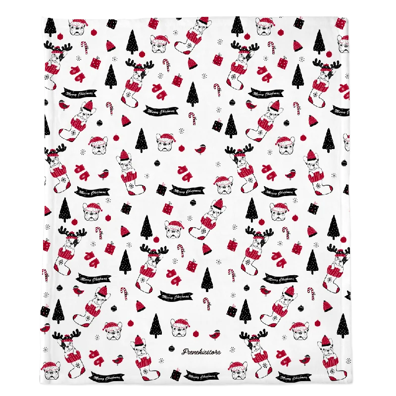 Christmas Frenchie Blanket | Frenchiestore