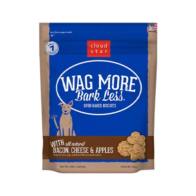 Cloud Star® Wag More, Bark Less® Oven Baked Biscuits Bacon, Cheese & Apples Dog Treat 3 lb SALE