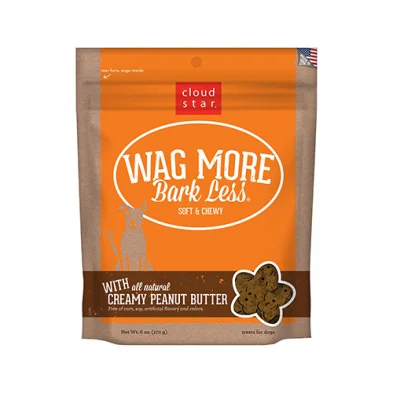 Cloud Star® Wag More, Bark Less® Soft & Chewy Creamy Peanut Butter Dog Treat 6 oz SALE