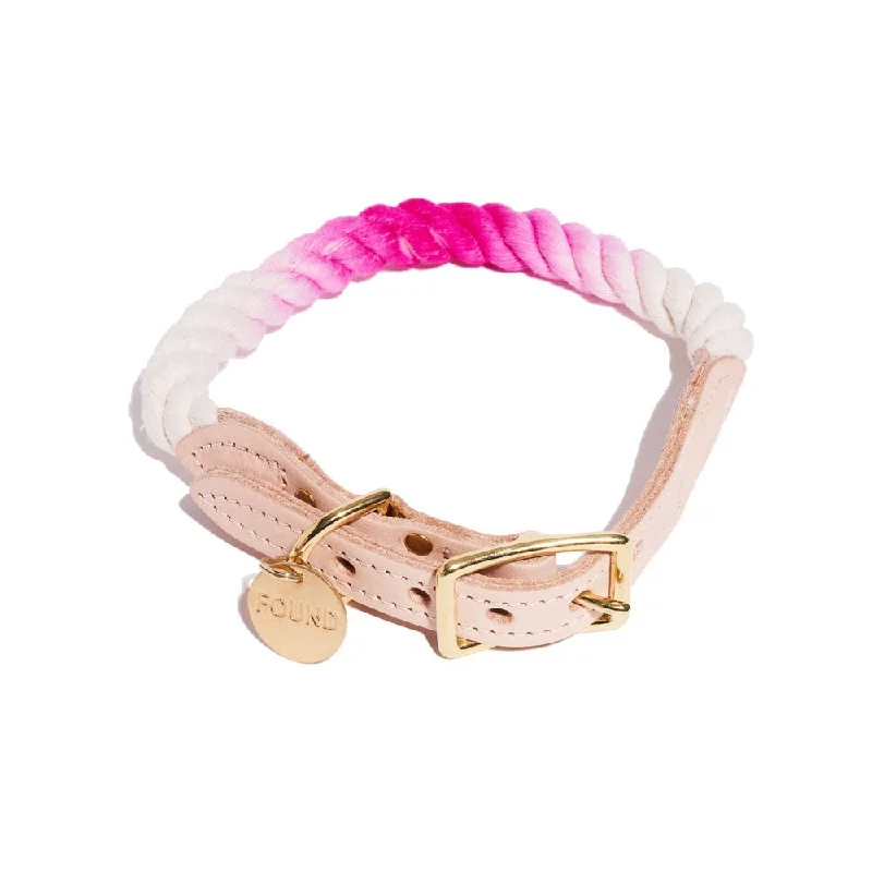 Cotton Candy Ombre Cotton Rope Cat & Dog Collar