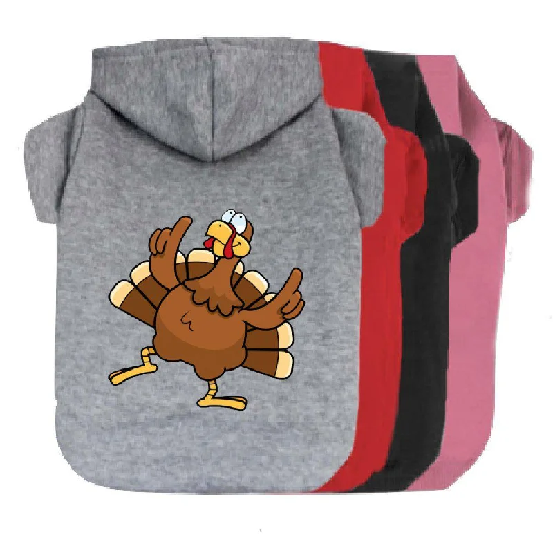 Dancing Turkey Thanksgiving Pet Hoodie