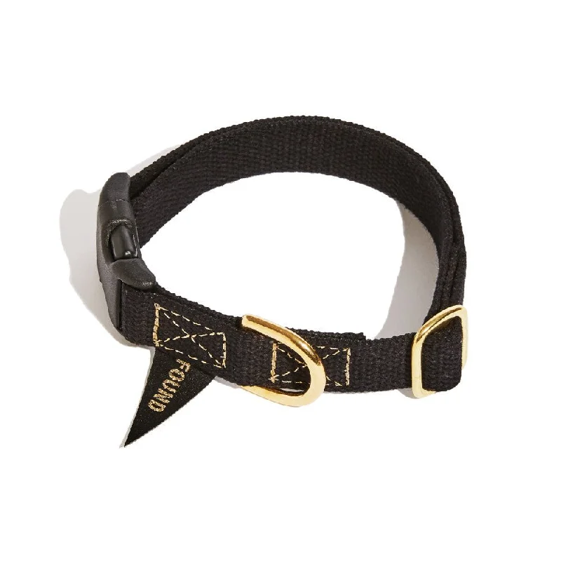 Found Classic Cotton Dog Collar | Black