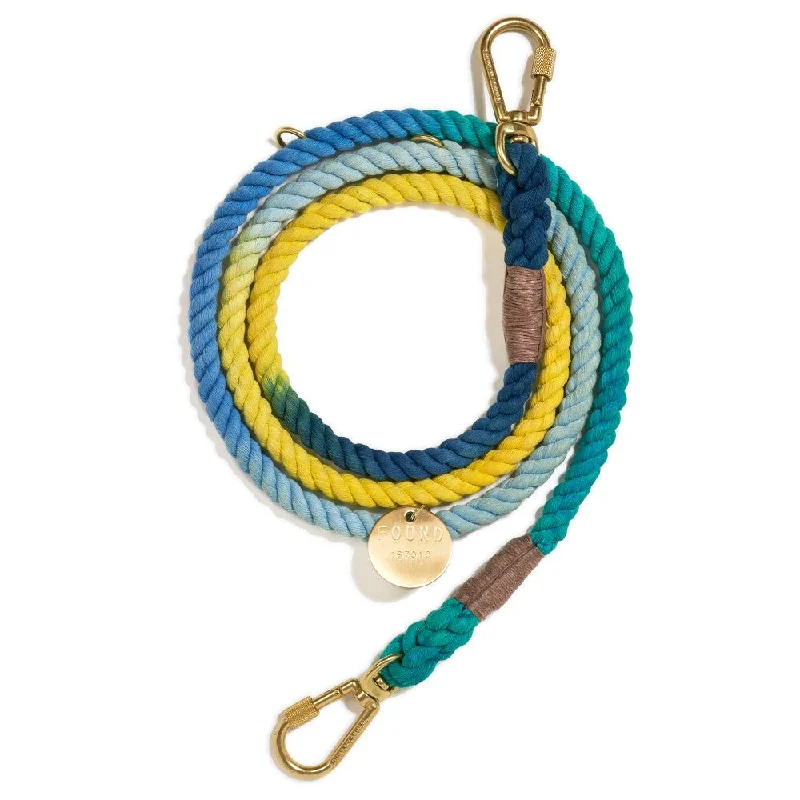 Found My Animal Azure Cotton Rope Dog Leash, Adjustable