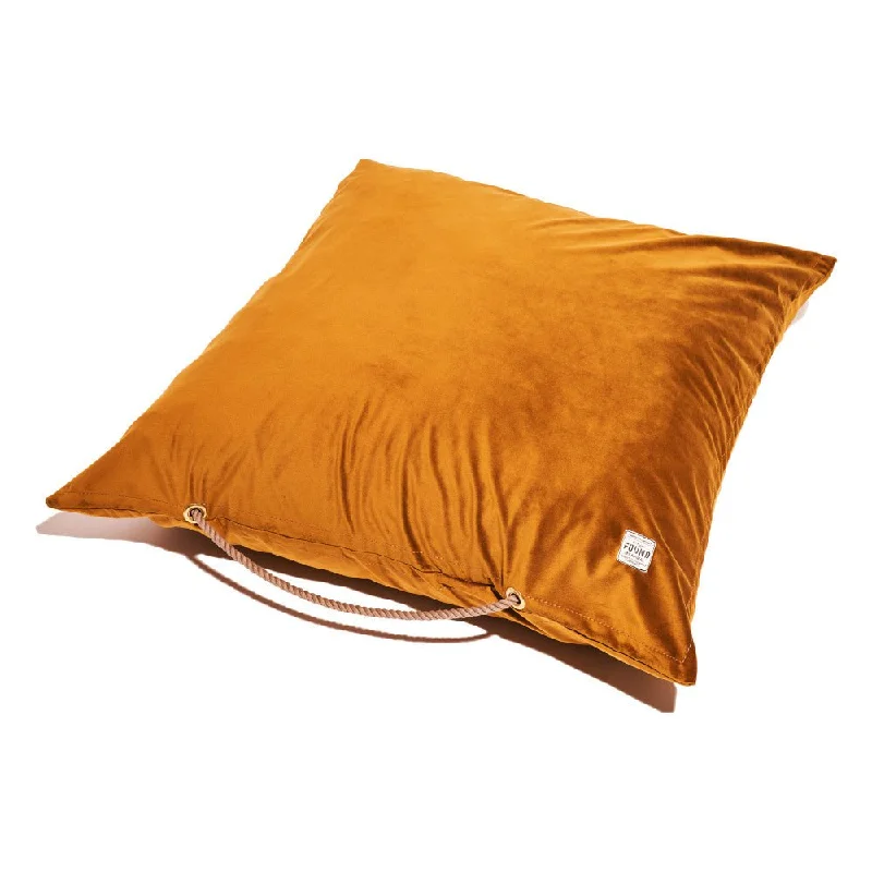 Found My Animal Ochre Velvet Dog Bed