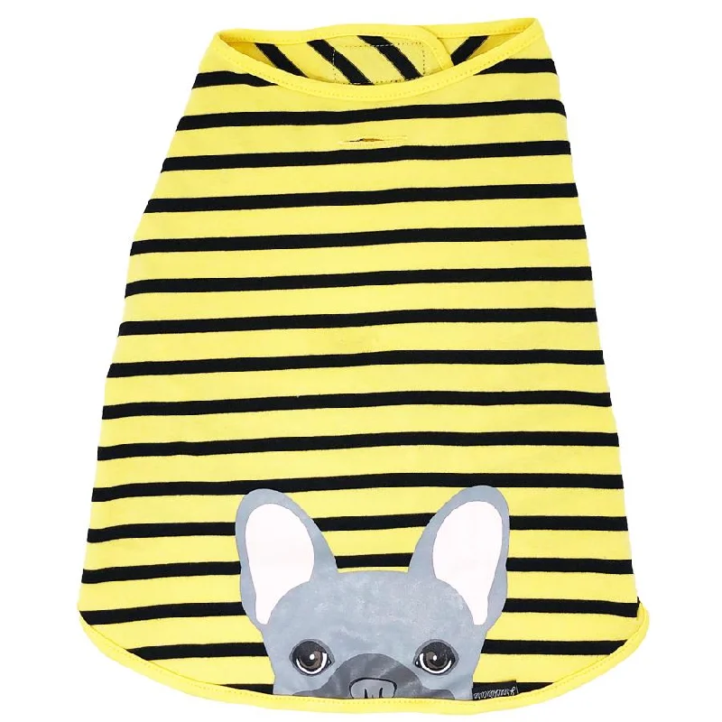 Frenchie Shirt | Frenchiestore | Blue French Bulldog in Bumblebee