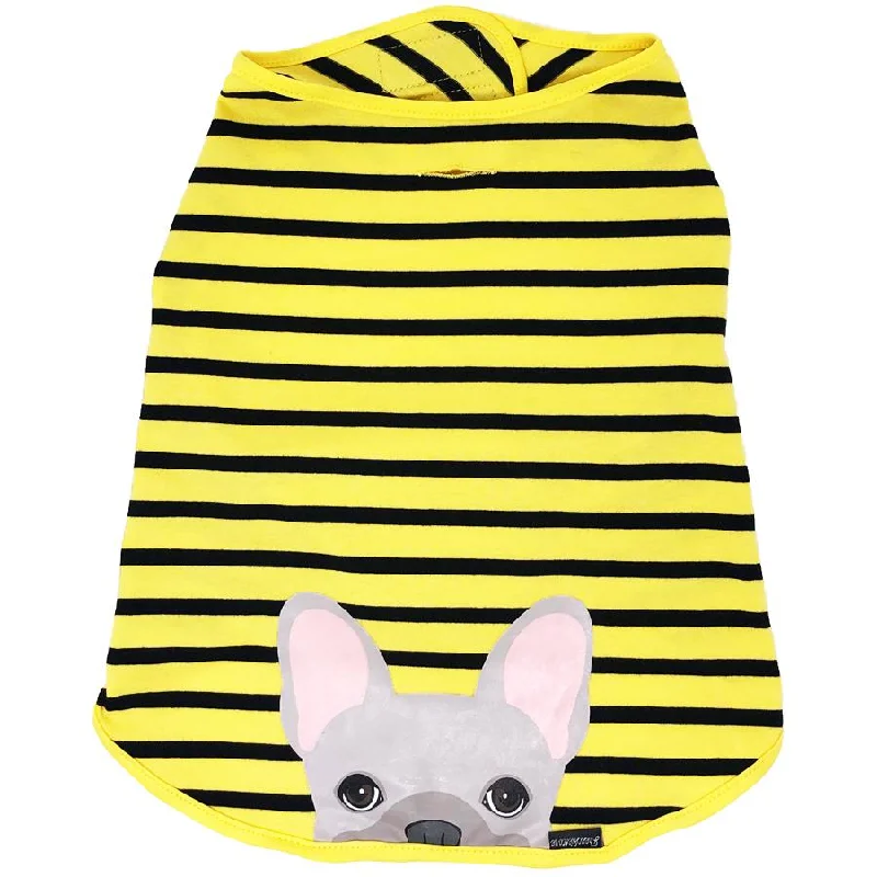 Frenchie Shirt | Frenchiestore | Cream French Bulldog in Bumblebee