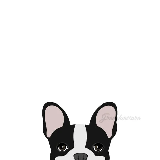 Frenchie Sticker | Frenchiestore | Black Pied French Bulldog Car Decal