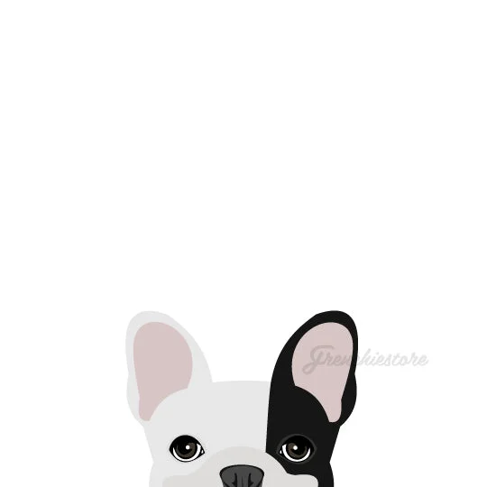 Frenchie Sticker | Frenchiestore |  Black R Pied French Bulldog Car Decal