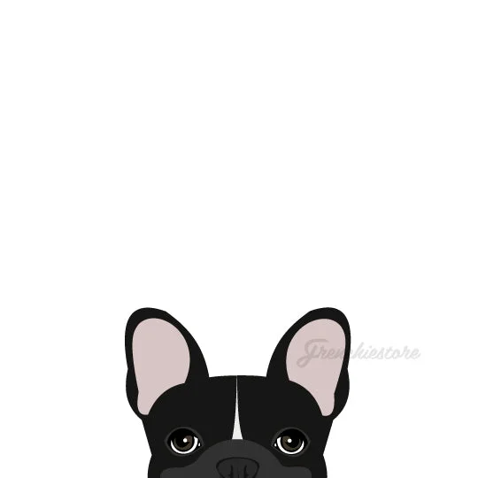 Frenchie Sticker | Frenchiestore |  Black W Line French Bulldog Car Decal