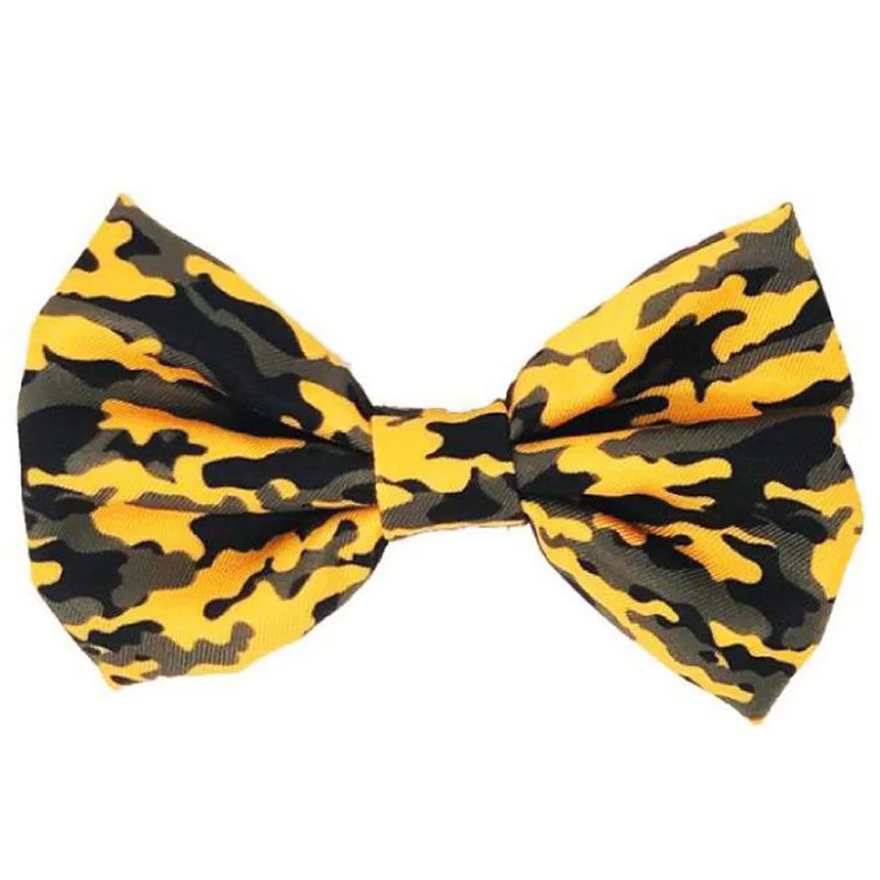 Frenchiestore dog Bowtie | Mustard Ultimate Camo