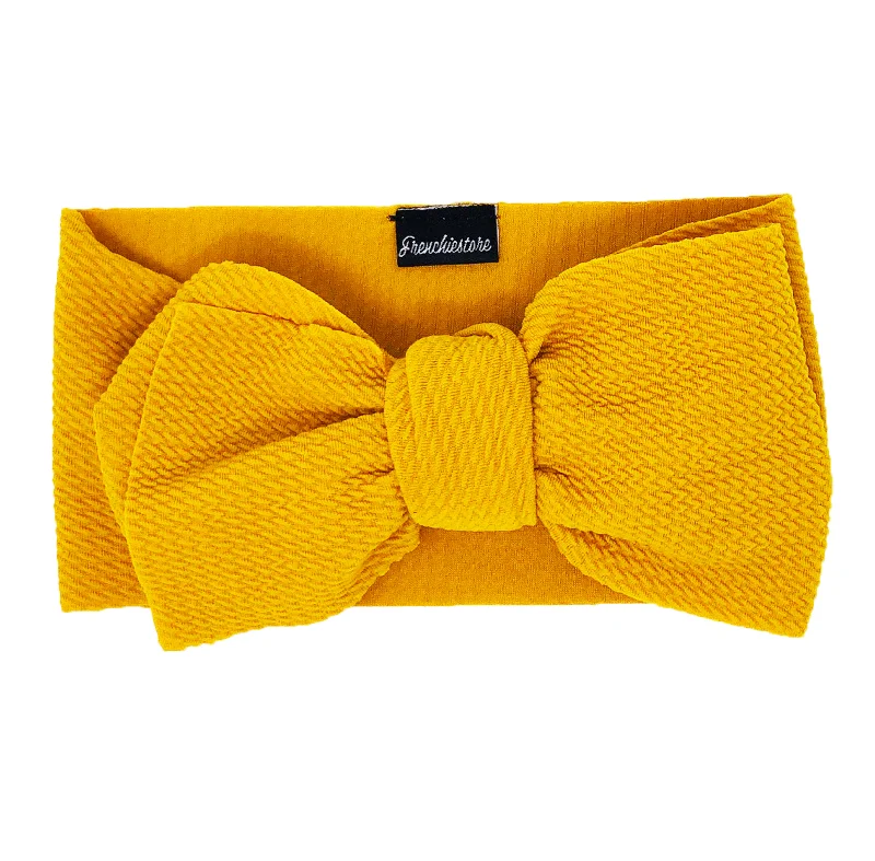 Frenchiestore Pet Head Bow | Mustard