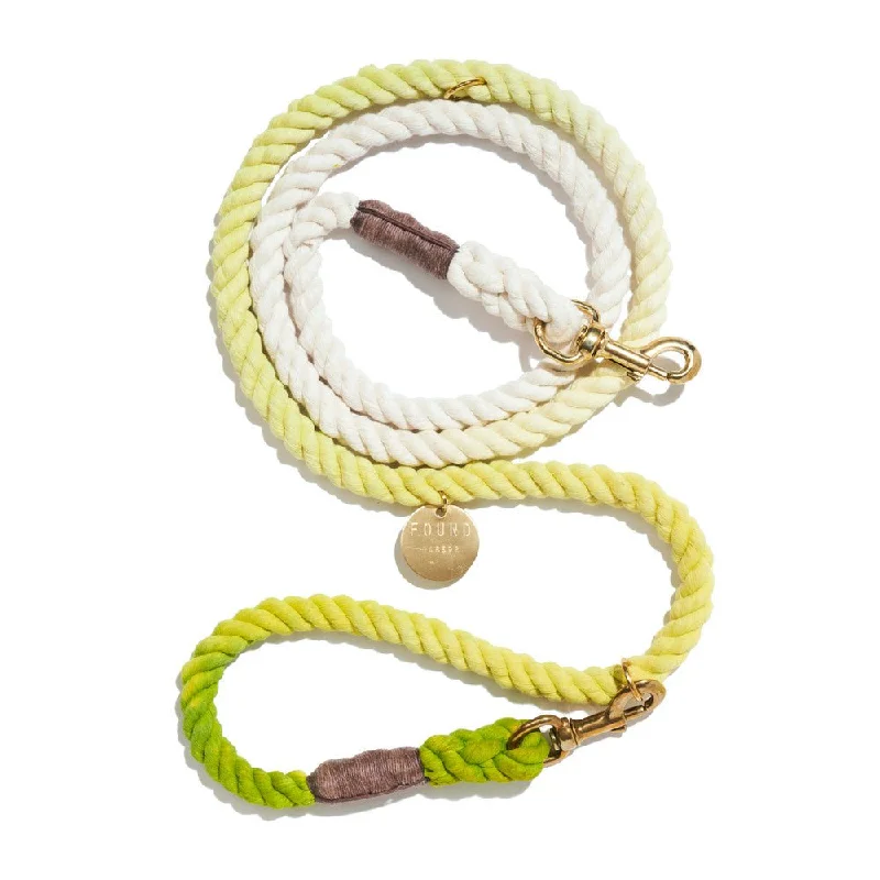 Lime Cotton Rope Dog Leash | Bolt Snaps, Adjustable