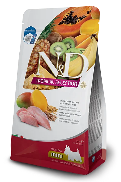 N&D Tropical Selection Canine Chicken, Spelt, Oats and Tropical Fruits Mini