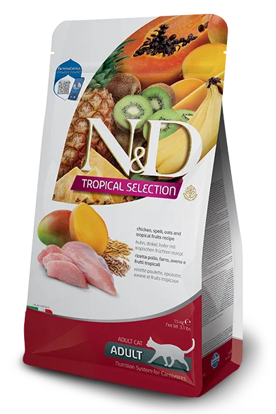 N&D Tropical Selection Chicken, Spelt, Oats and Tropical Fruits Feline