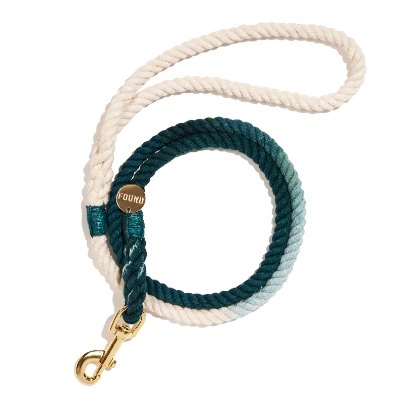 New! Marine Green Cotton Rope Dog Leash, Standard - 5FT