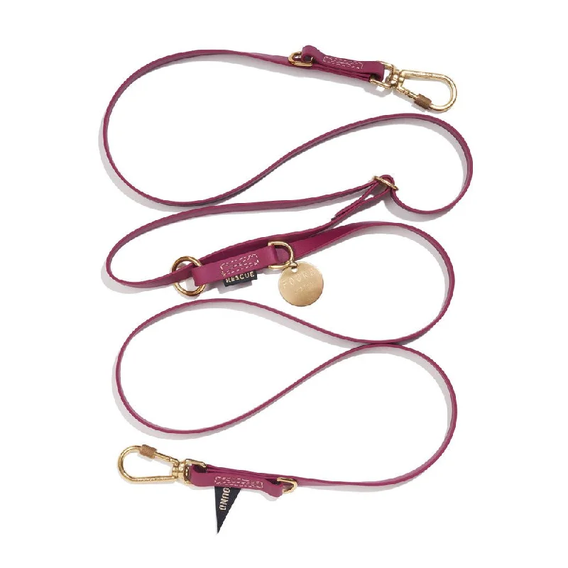 New! Water Resistant Adjustable 7ft Leash, Berry | Found My Animal