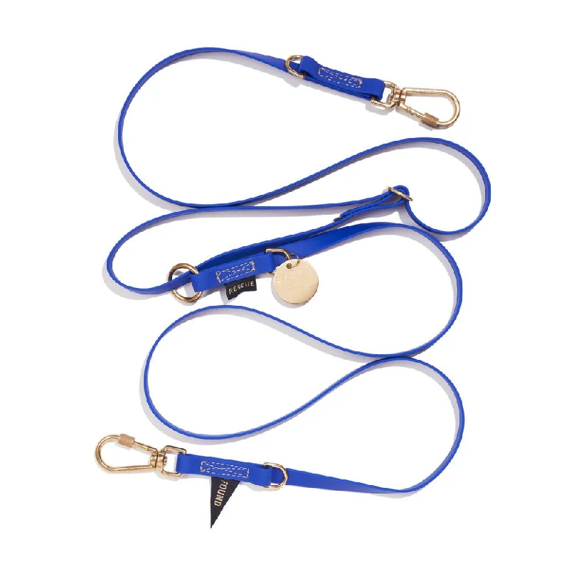 New! Water Resistant Adjustable 7ft Leash, Bright Blue | Found My Animal