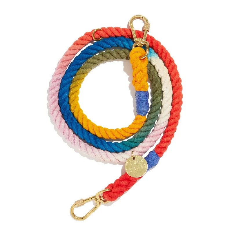 The Henri Ombre Cotton Rope Dog Leash, Adjustable