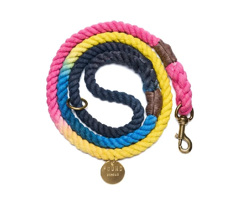 The Kuma Ombre Cotton Rope Dog Leash, Standard| Bolt Snaps