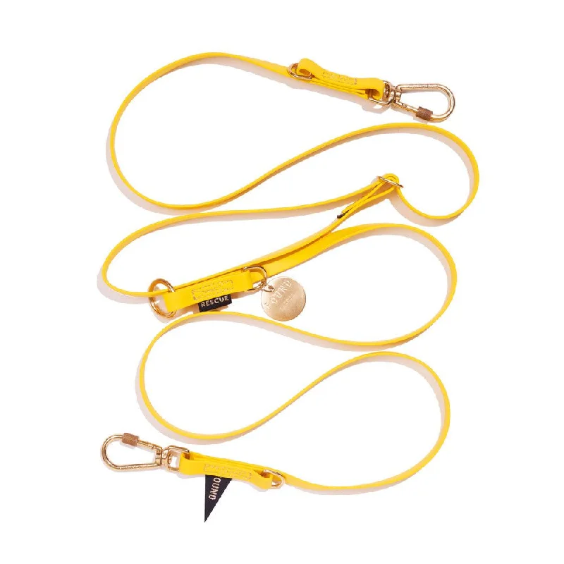 Water Resistant Adjustable 7ft Leash, Yellow | Found My Animal