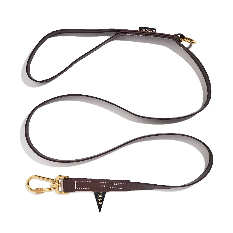 Water Resistant Standard 5ft Leash, Brown | Found My Animal