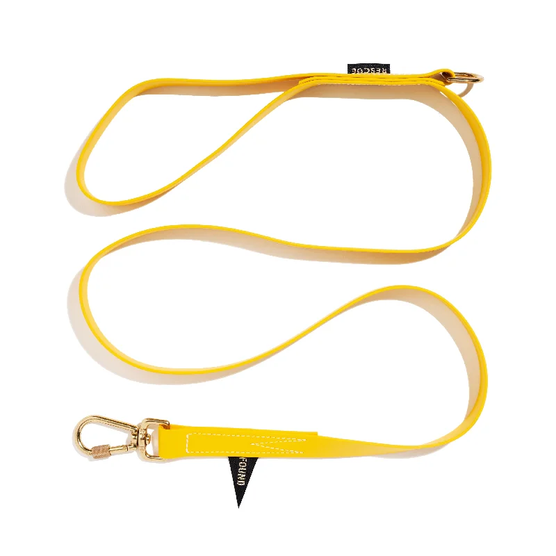 Water Resistant Standard 5ft Leash, Yellow | Found My Animal