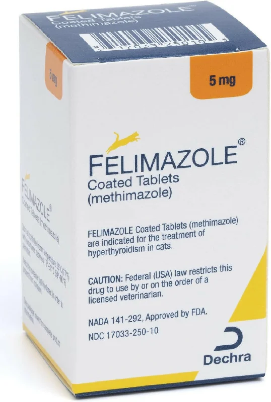 Felimazole (Methimazole) Tablets for Feline Hyperthyroidism, 5 mg