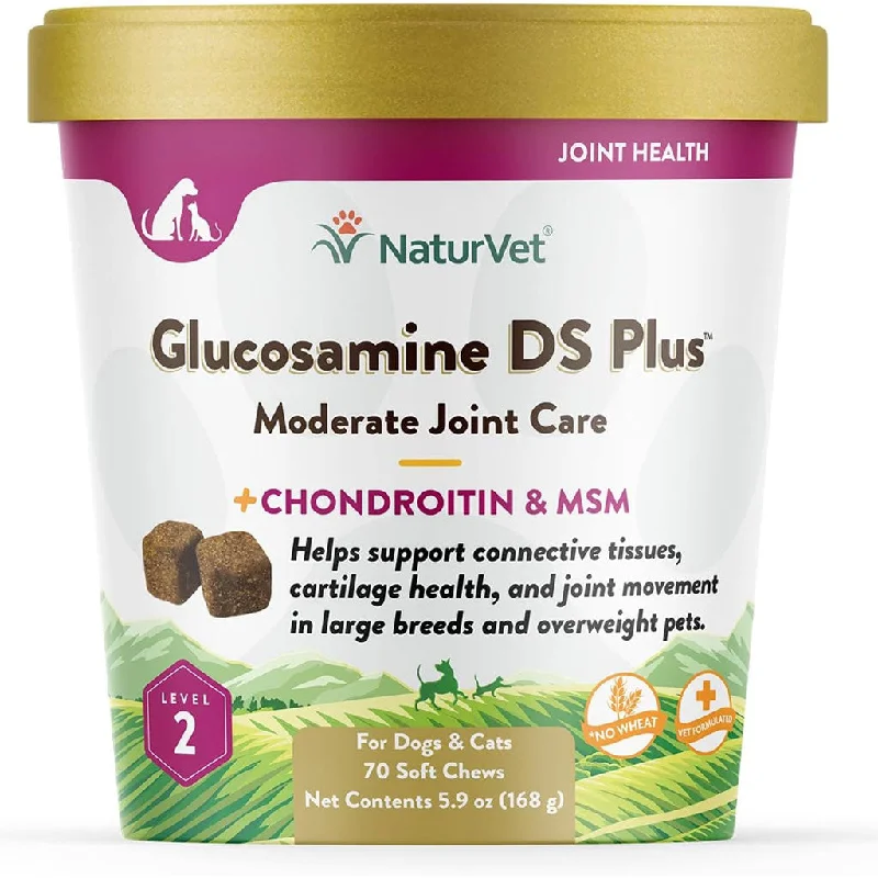 NaturVet Glucosamine DS Plus Level 2 Soft Chews with Chondroitin & MSM for Dogs & Cats