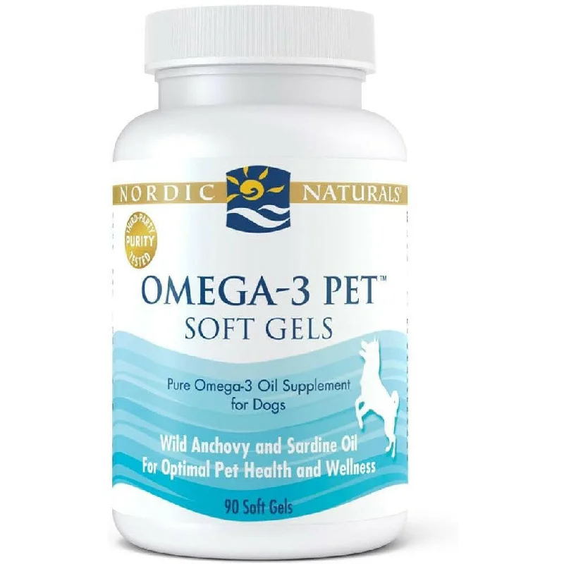 Nordic Naturals Omega-3 Pet Soft Gels Supplement for Dogs, 90 Count