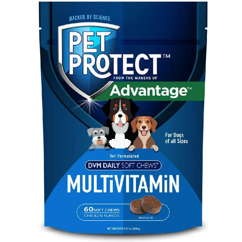 Pet Protect Multivitamin DVM Daily Soft Chews for Dogs, Chicken Flavor