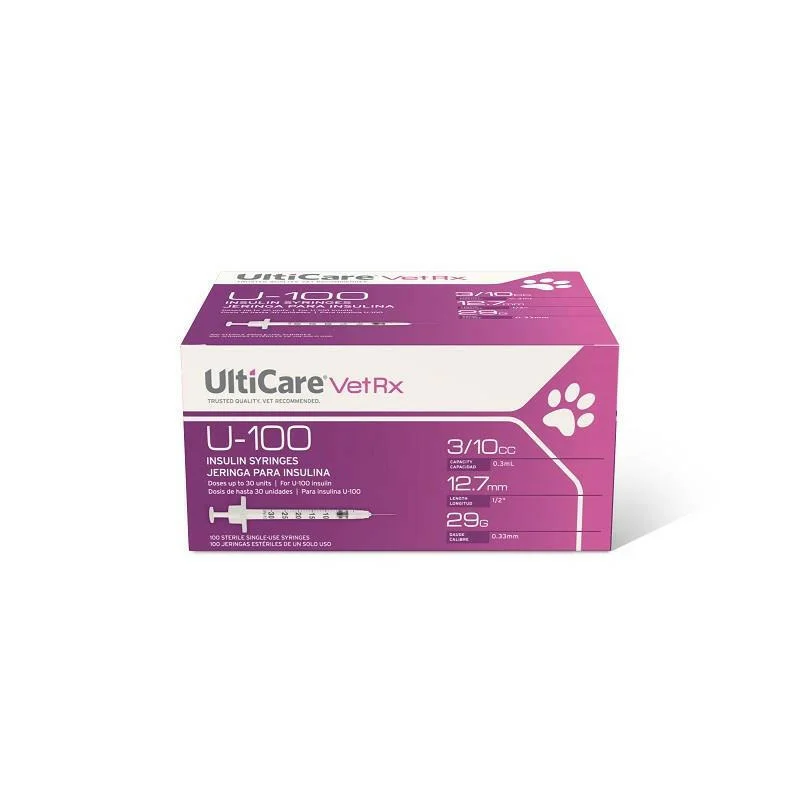 UltiCare Insulin Syringes 0.3 cc, U-100, 29 x 1/2 Syringes (100 ct)