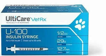 UltiCare Insulin Syringes 0.5 cc, U-100, 29 x 1/2 Syringes (100 ct)