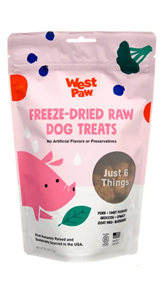 West Paw Freeze-Dried Dog Treats: Pork & Super Foods