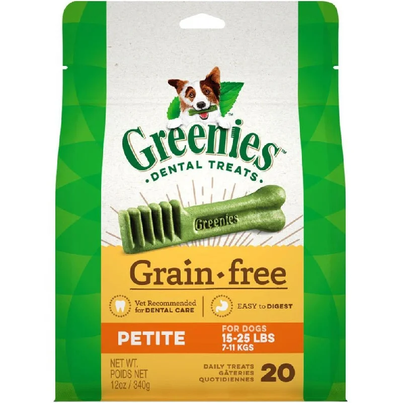 25% OFF: Greenies Grain Free Petite Dental Dog Treats 12oz (20 chews)