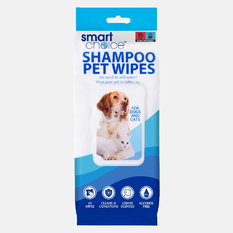 Pet Shampoo Wipes 40 Pack