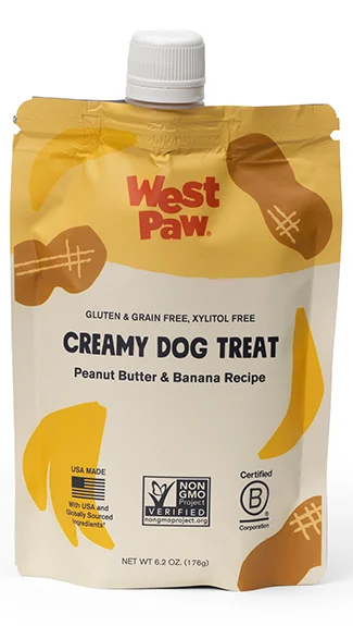 West Paw Creamy Dog Treat: Peanut Butter & Banana